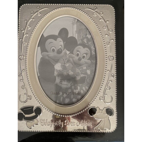 Disney Mickey Minnie Mouse Happily Ever After Wedding Picture Frame  5" X 7" - Picture 4 of 10